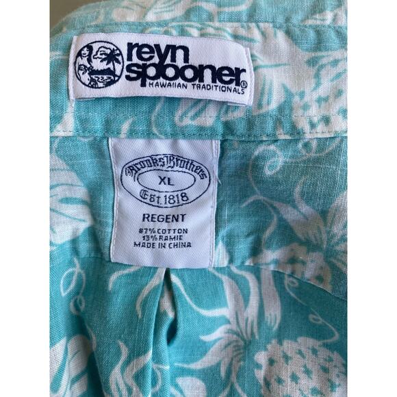 Reyn Spooner Brooks Brothers Shirt Regent Hawaiian Short Sleeve Button Up sz XL - Picture 5 of 7